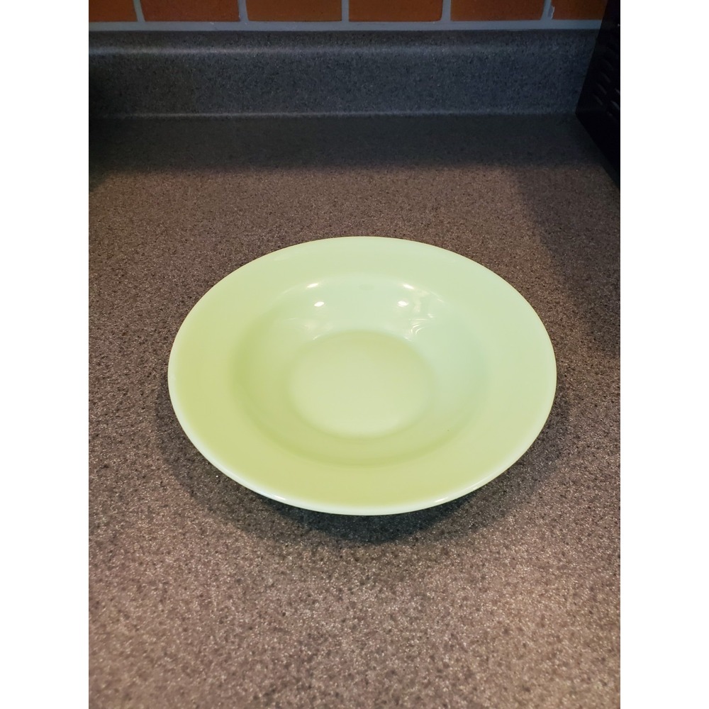 Vintage Jadeite Restaurant Ware Glass Rim Soup 8" Bowl MCM